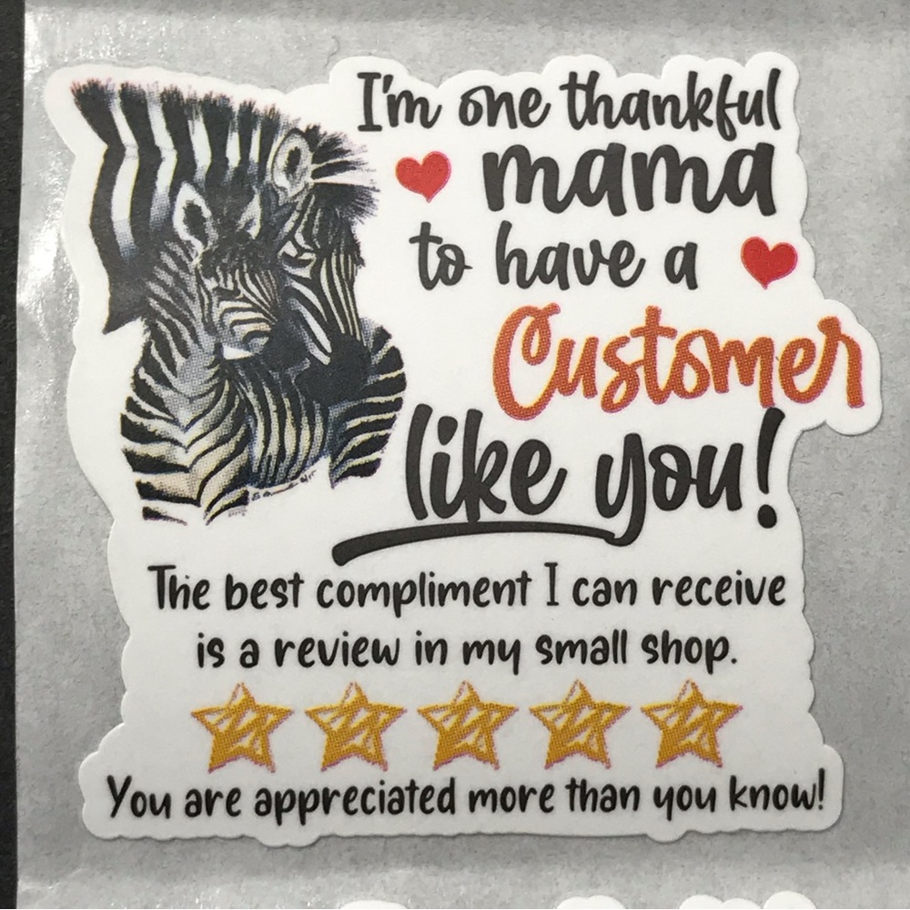100 thank you stickers stickers 1.5”